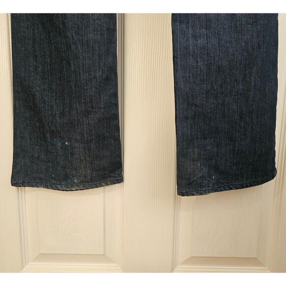 Habitual For Tory By TRB Tory Burch Size 28 Low Rise Dark Wash Boot Cut Jeans - Picture 4 of 5